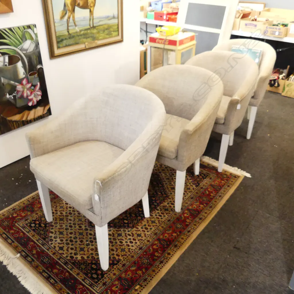 4 DESIGNERS GUILD ARMCHAIRS - SHOWING WEAR Image 1++