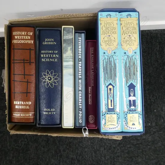 BOX of BOXED BOOKS INCLDS THE COMPLETE WORKS OF HANS CHRISTIAN ANDERSEN