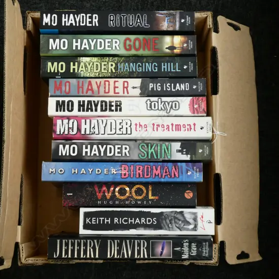 BOX OF BOOKS MO HAYDER ETC ETC