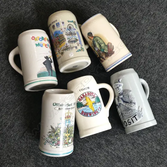 6 GERMAN STEINS