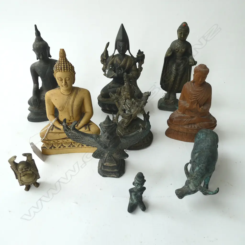 10 ORIENTAL FIGURES, MOSTLY METAL H.165mm Image 1++
