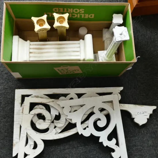 VILLA FRETWORK, ASST. CANDLESTICKS ETC