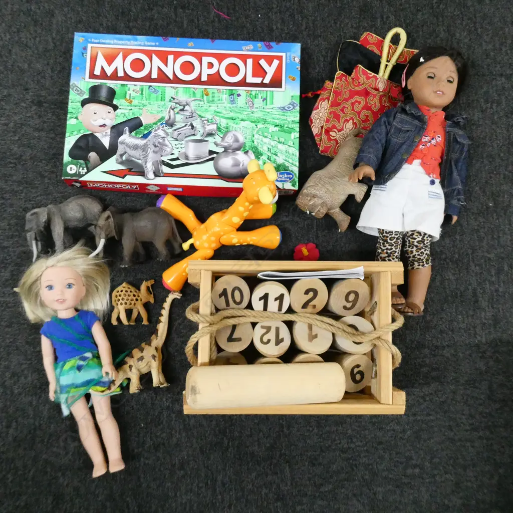 MONOPOLY, 2 DOLLS, MOLKKY FINLAND OUTDOOR GAME Image 1++