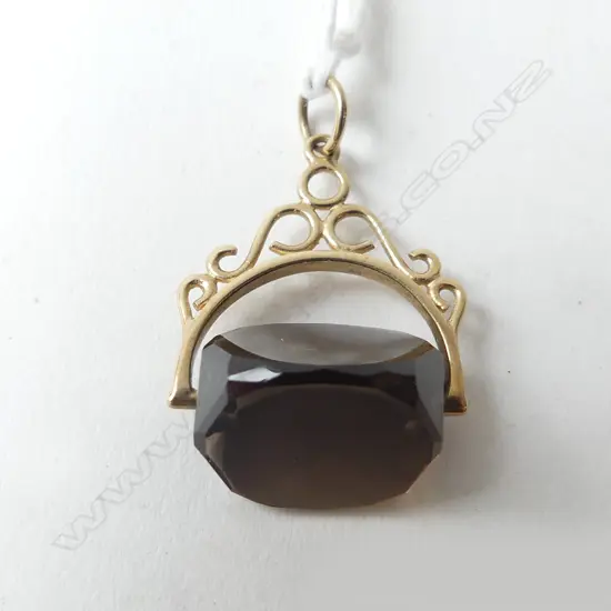 9ct FOB SPINNER, W.18mm, 3.2gms