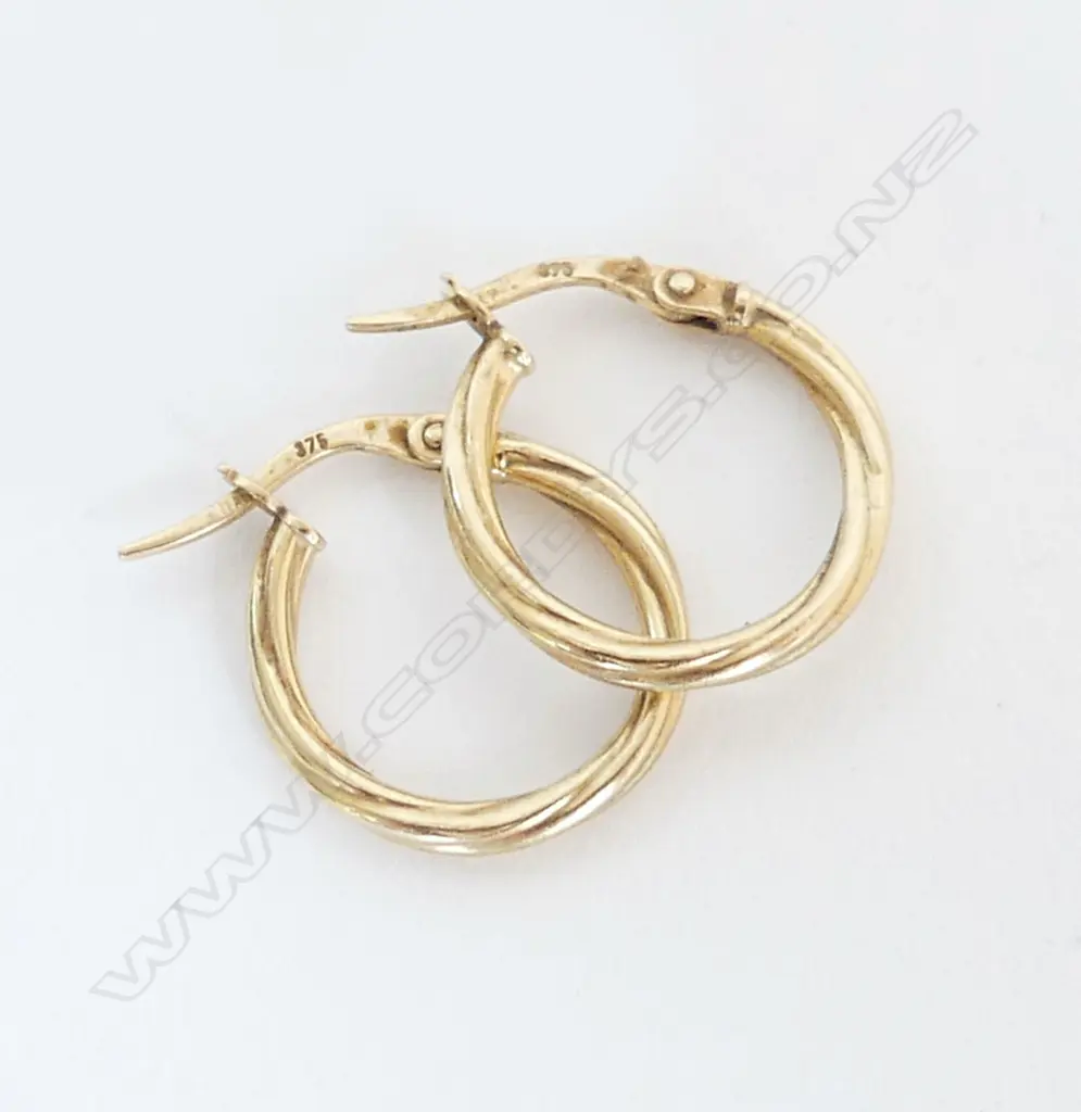 PR 9CT GOLD EARINGS 0.7GMS Image 1++