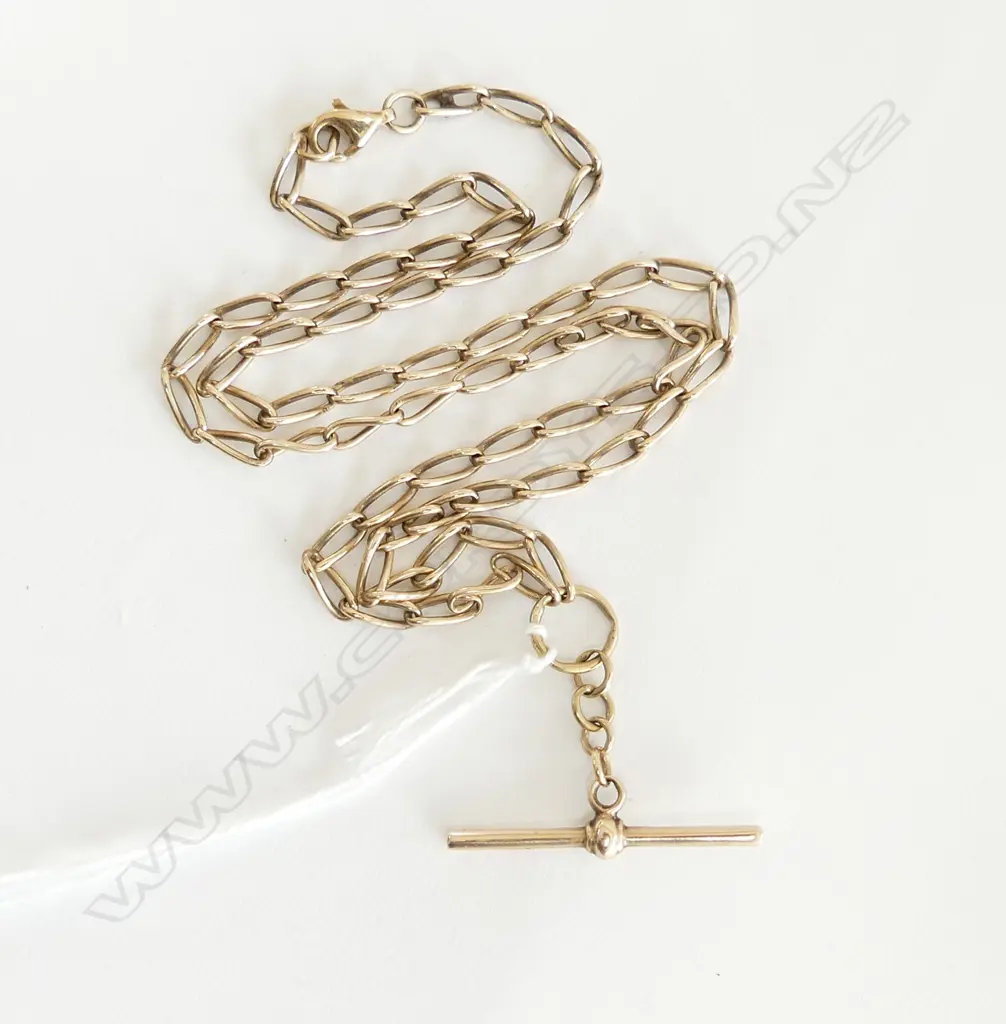 9CT GOLD FOB CHAIN 18grms  Image 1++