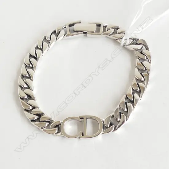 CD MODERN SILVER BRACELET flat curb link 25.3gms