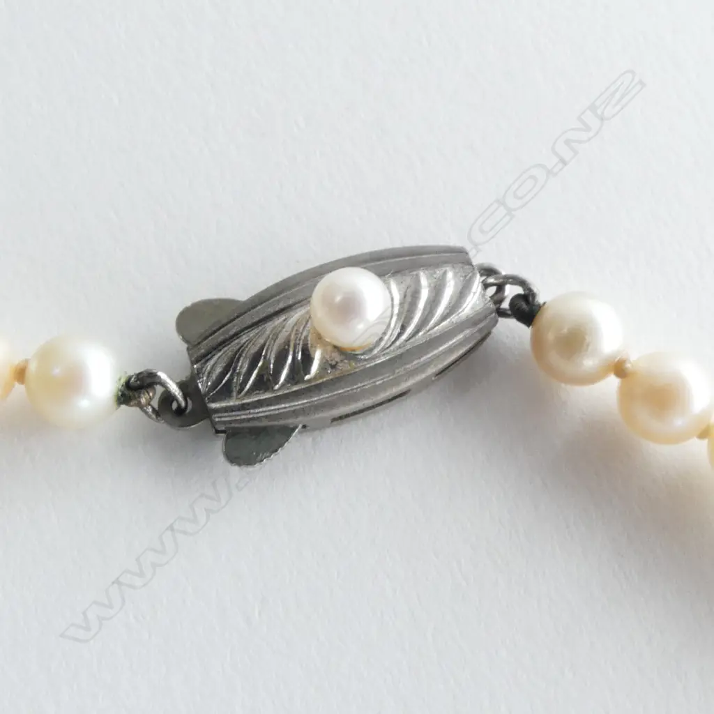 MIKIMOTO PEARL NECKLACE, w. ORIG. BOX L.420mm Image 1++