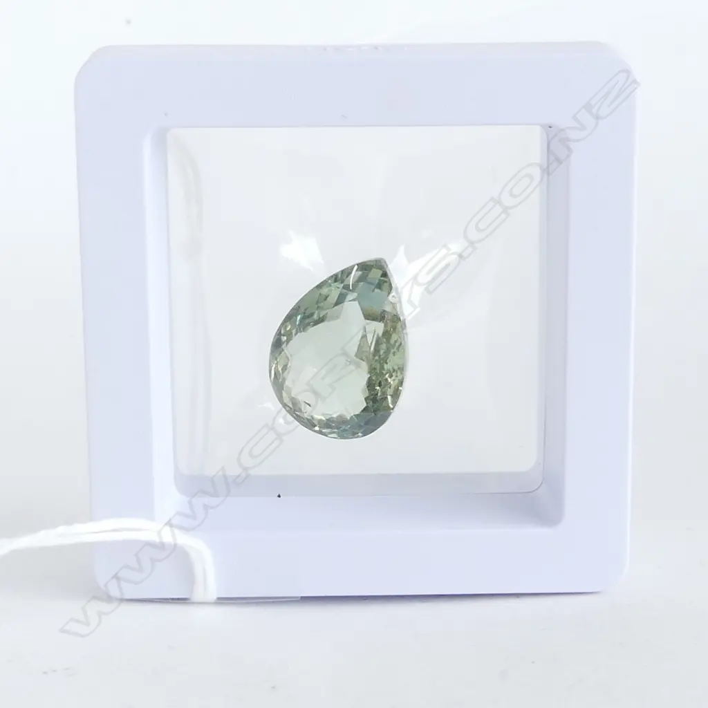GREEN AMETHYST LOSE STONE, FACET CUT PEAR SHAPE Image 1++