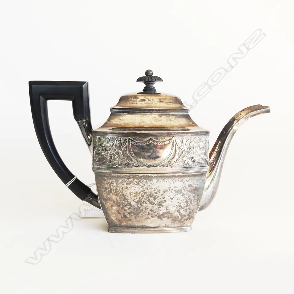 19thC DANISH SILVER TEAPOT 551gms assay mark for Fredeik Fabritius Image 1++