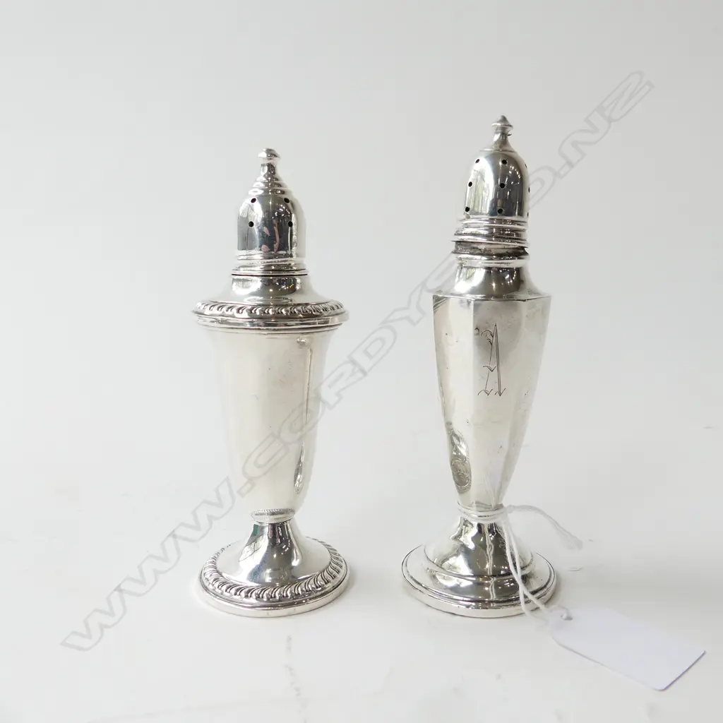 2 STG SILVER CONDIMENTS, WEIGHTED H.135mm Image 1++