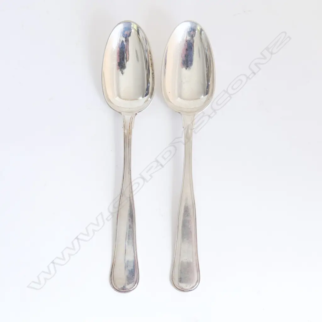 2 DANISH SILVER DINNER SPOONS 105GMS Image 1++