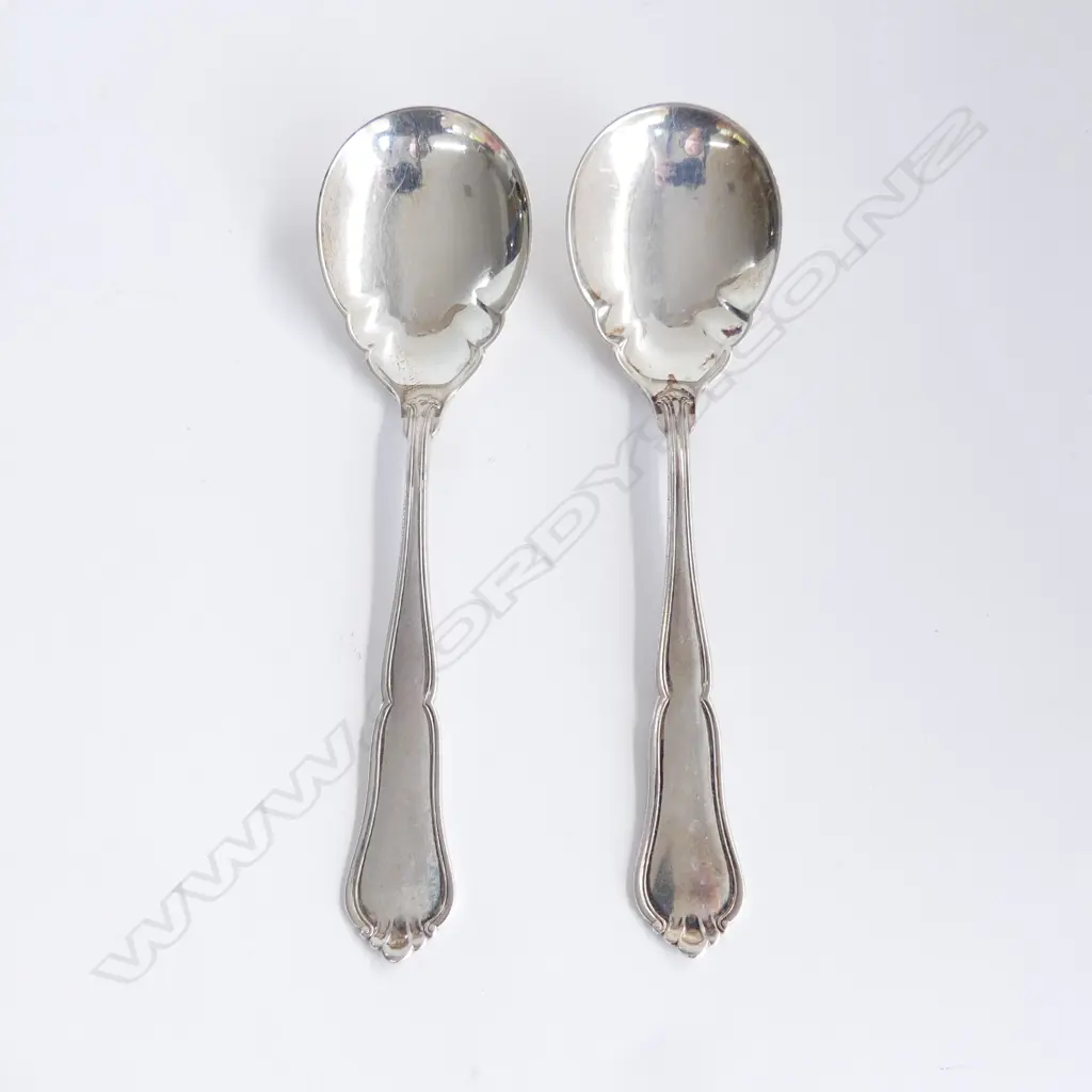 PR DANISH SILVER SERVING SPOONS 82GMS Image 1++