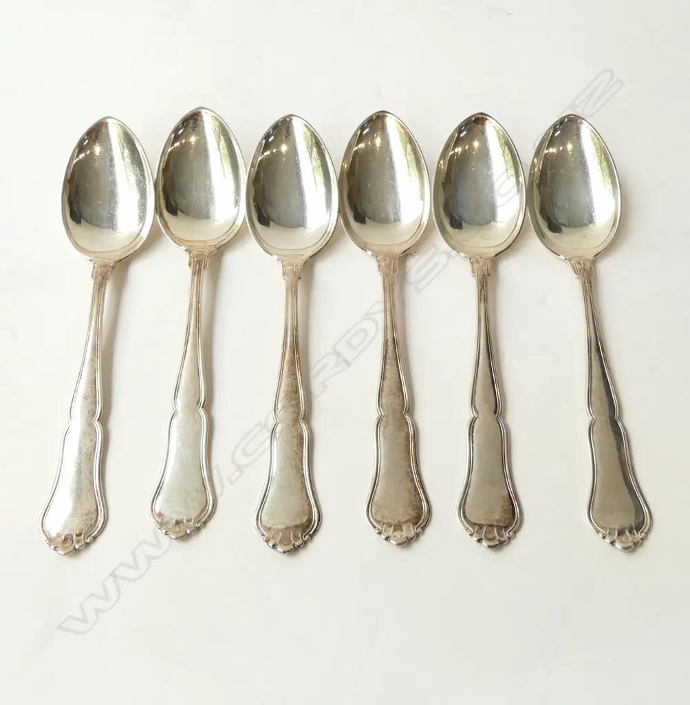 SET OF 6 DANISH SILVER TABLESPOONS 358GMS Image 1++