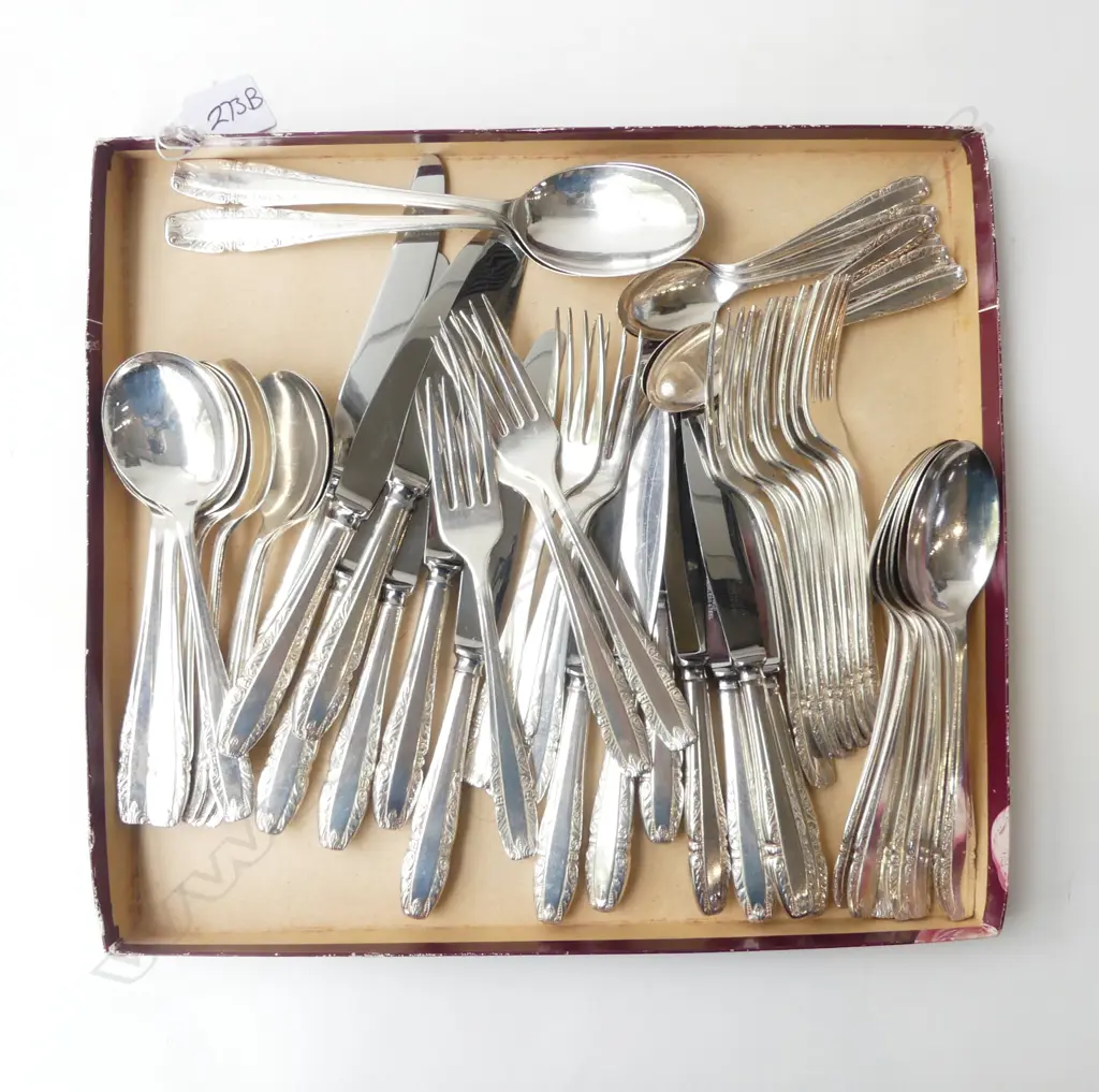 52PC GROSVENOR ‘INSPIRATION’ COMPLETE 7-PLACE CUTLERY SET SILVER PLATED Image 1++