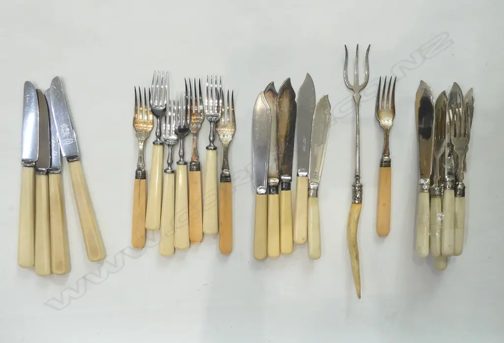 ASST. CUTLERY; BONE HANDLED SERVING FORK L.290mm Image 1++