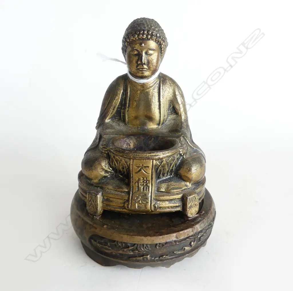 JAPANESE GOLD METAL BUDDHA H.140mm Image 1++