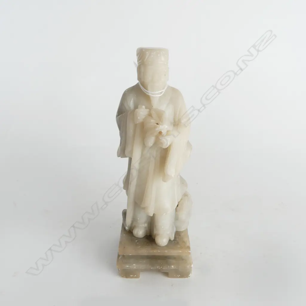 CHINESE CARVED SOAPSTONE FIGURE GARDNER H180MM Image 1++