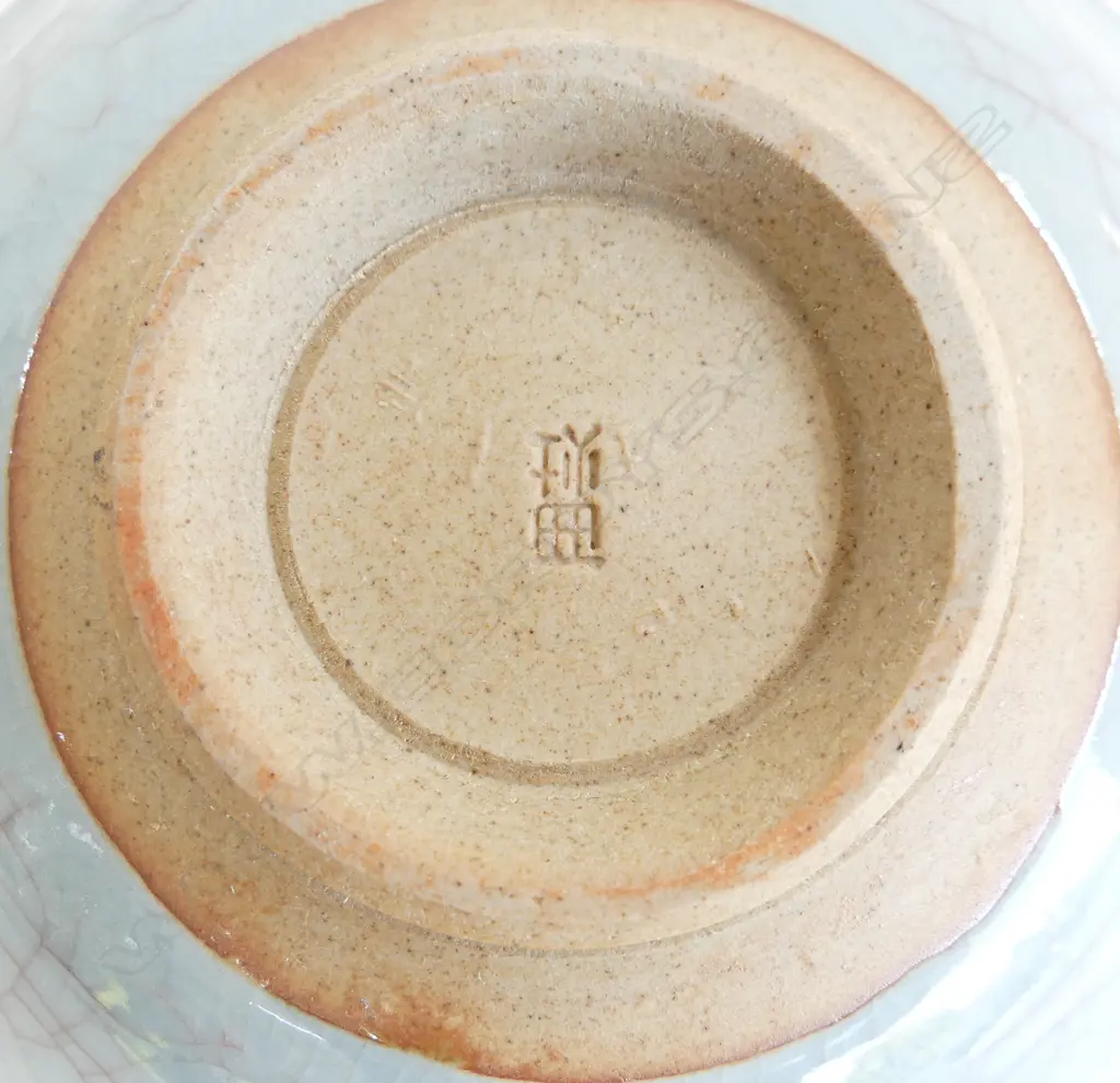 CHINESE BLUE CRACKLE GLAZE BOWL 155mm dia Image 1++