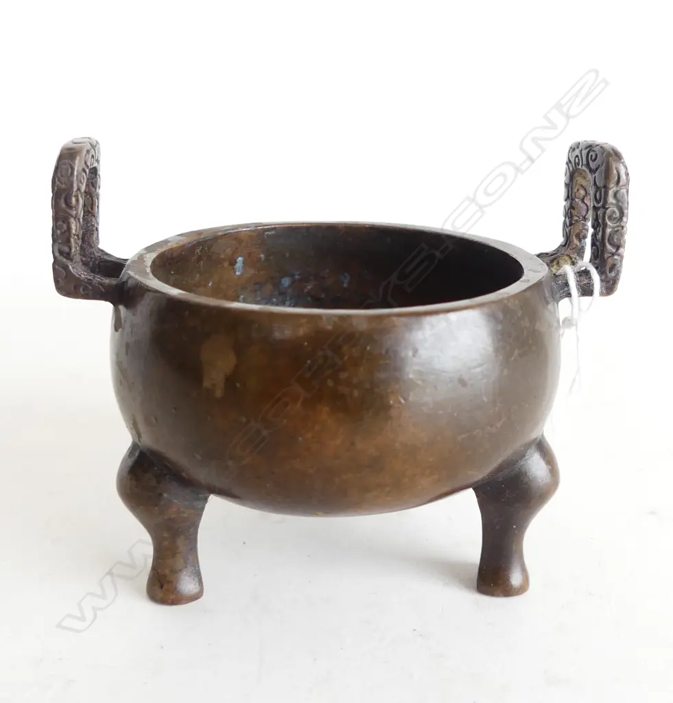 CHINESE BRONZE INCENSE BURNER H.70mm Image 1++