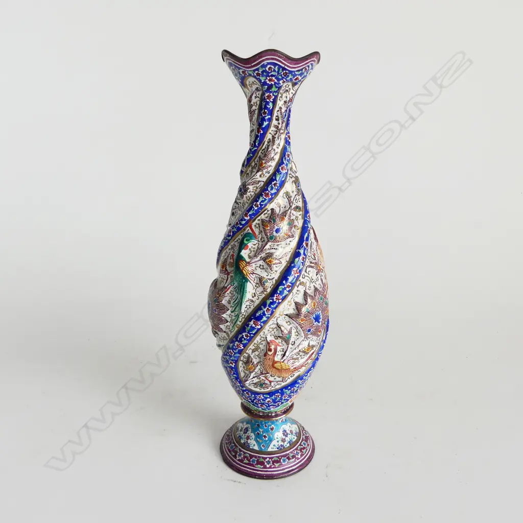ISLAMIC ENAMEL PAINTED VASE  SOME CHIPS H250MM Image 1++