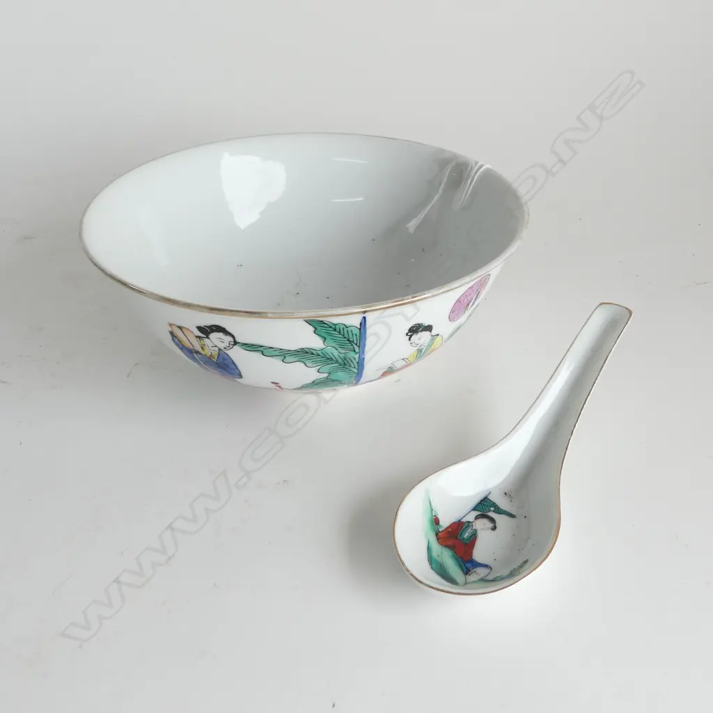 CHINESE RICE BOWL & SPOON DIA185MM Image 1++
