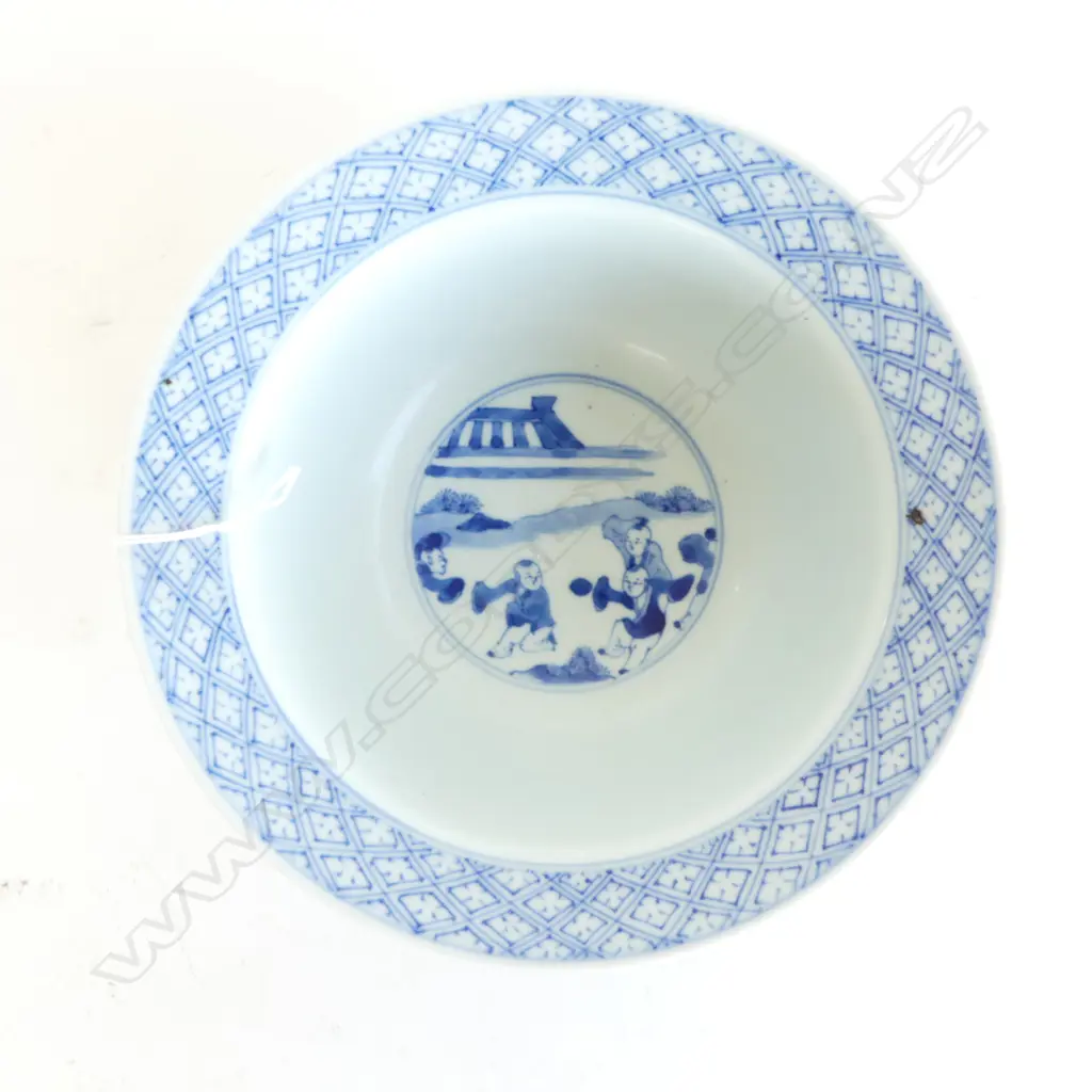 CHINESE BLUE & WHITE BOWL, MING CHENGHUA MARK TO BASE. Dia.200mm Image 1++