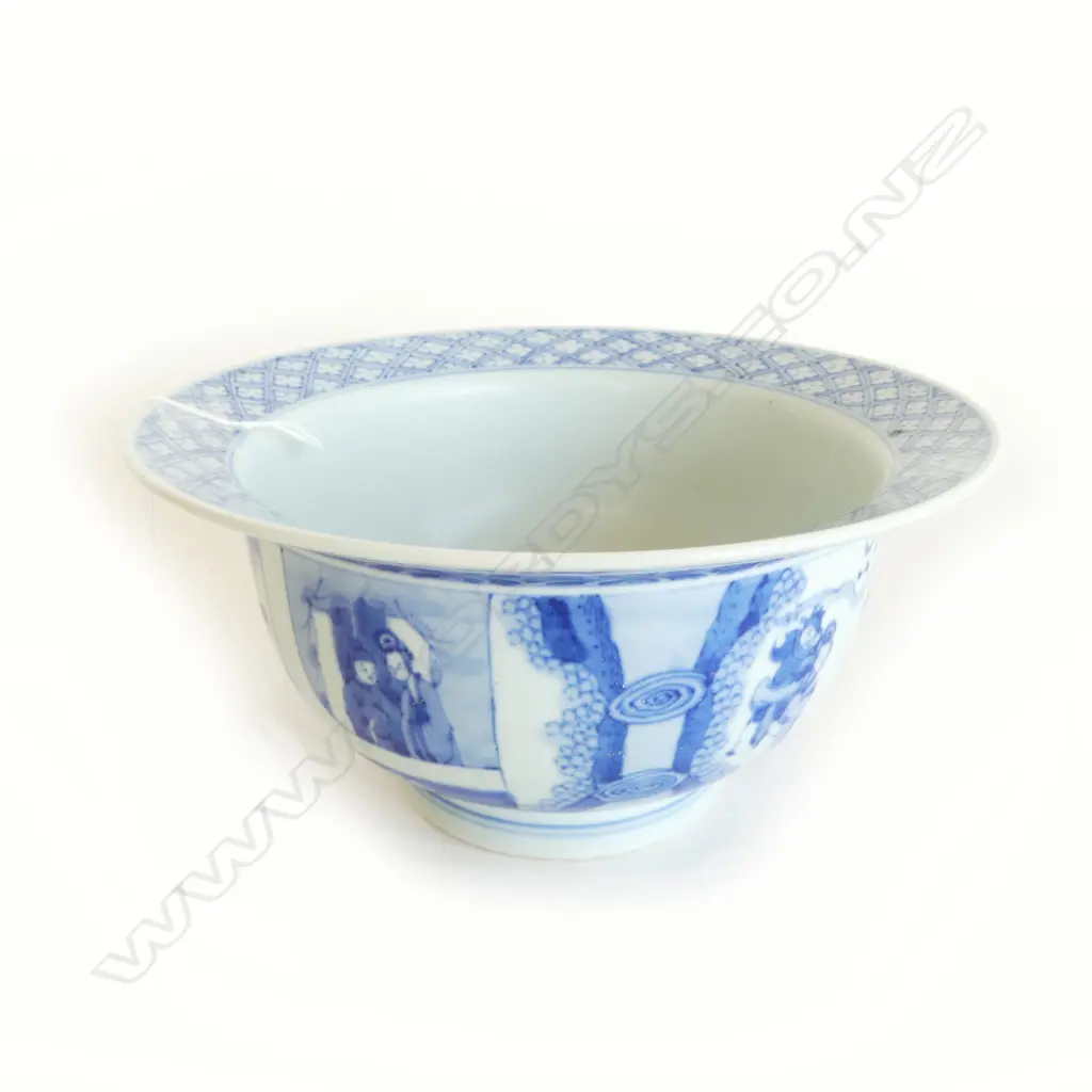 CHINESE BLUE & WHITE BOWL, MING CHENGHUA MARK TO BASE. Dia.200mm Image 1++