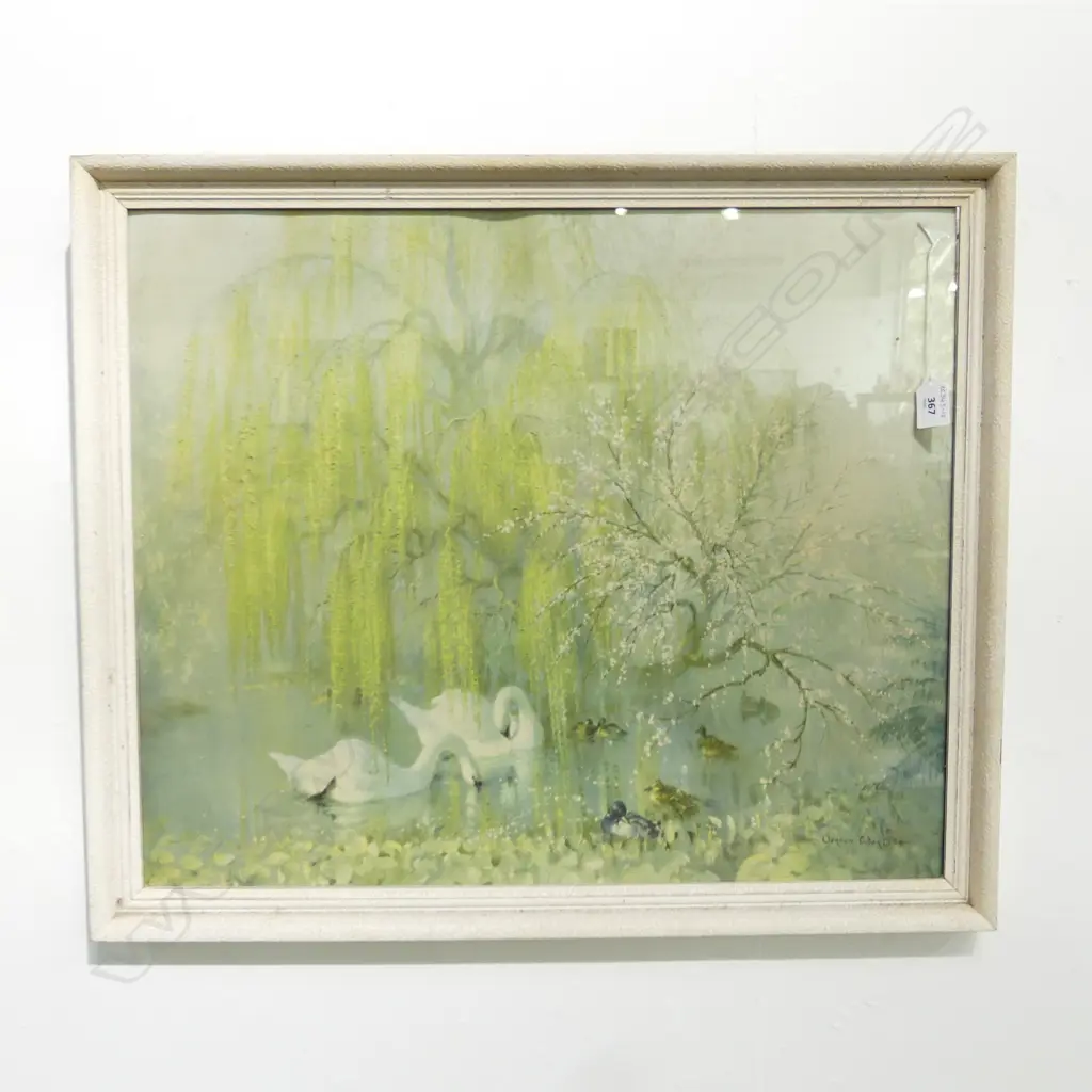 VERNON WARD SWAN PRINT 495x590mm Image 1++