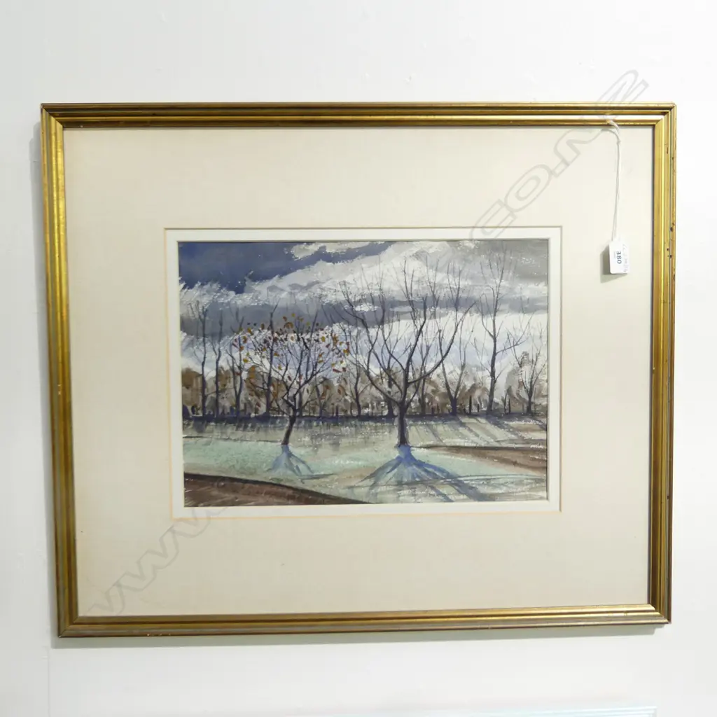 G. E. FAIRBURN 'WINTER IN CAMBRIDGE' WC 260x360mm Image 1++