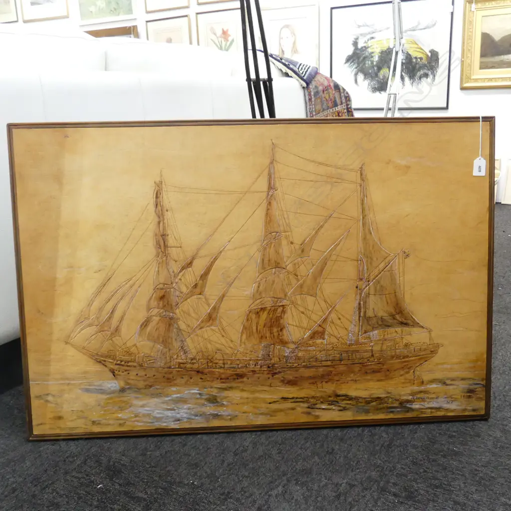 A. WILLIAM, 1978, EMBOSSED LEATHER ON BOARD,590x910mm Image 1++