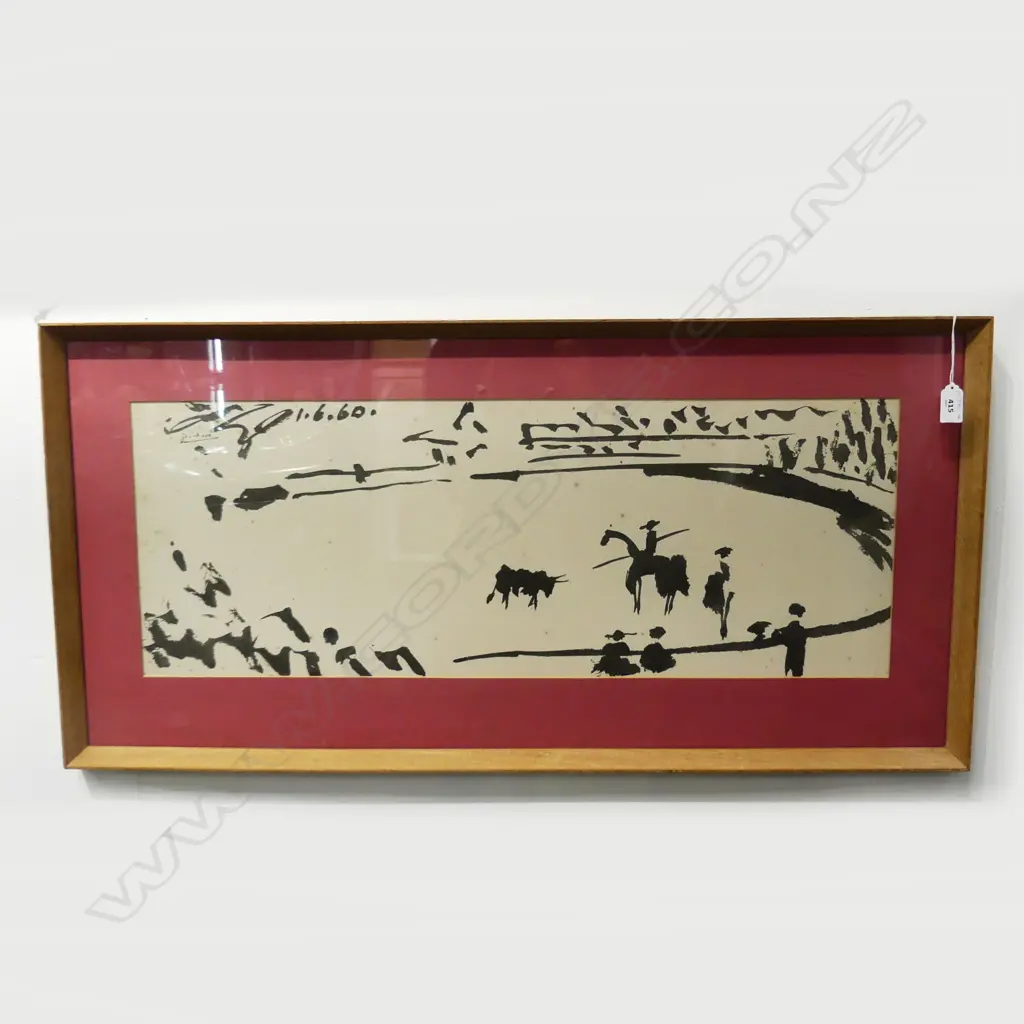 PABLO PICASSO VINTAGE LITHOGRAPH Bulls and Bullfighters 270 X 730 mm Image 1++