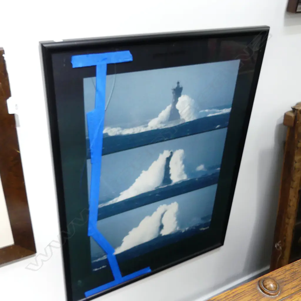 3 FRAMED NAUTICAL WORKS, 2 PRINTS; Largest L.710X945mm Image 1++