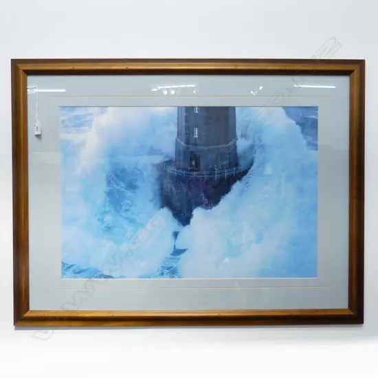 3 FRAMED NAUTICAL WORKS, 2 PRINTS; Largest L.710X945mm