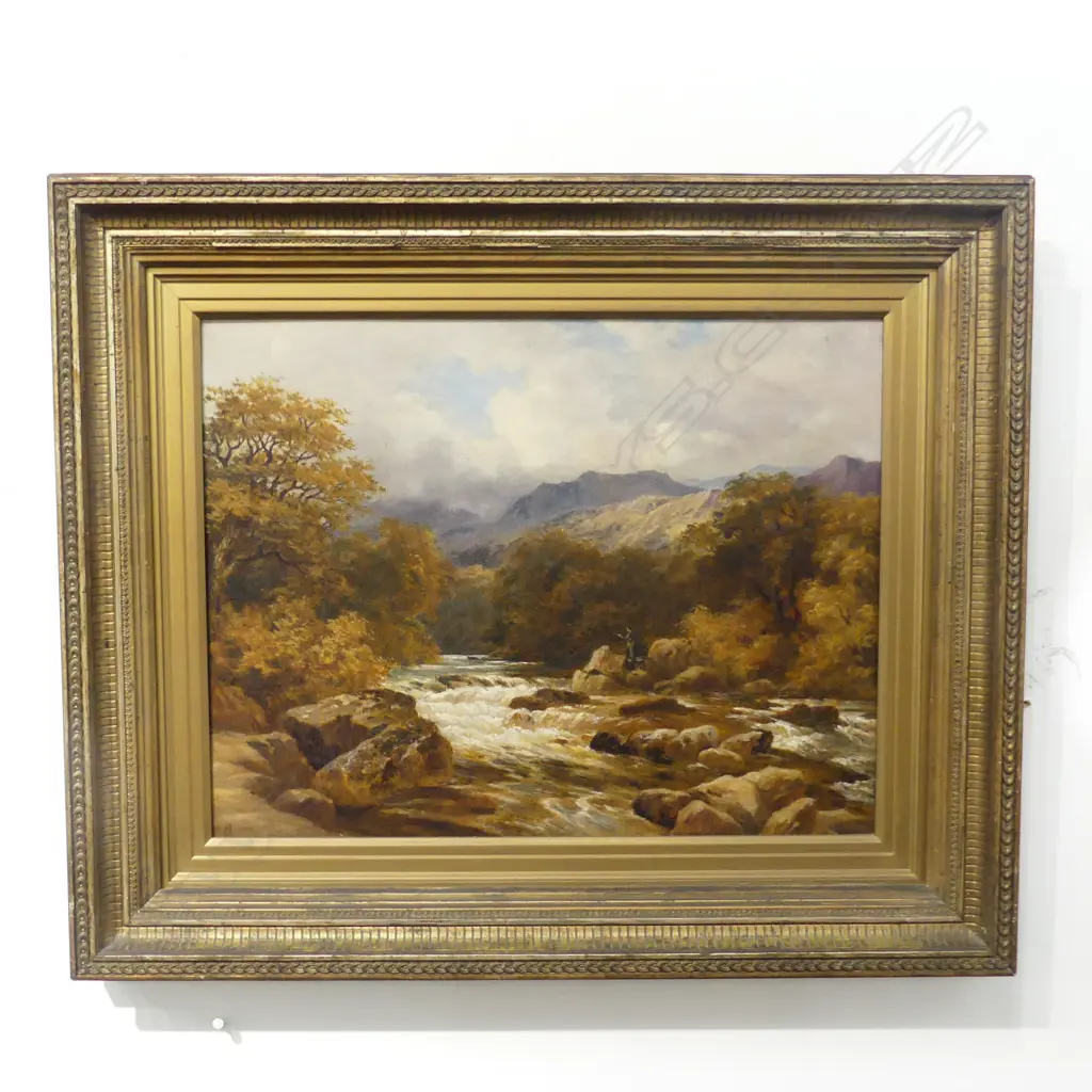 ROBERT HARWORTH, ON THE LLEDR N. WALES, OIL ON CANVAS, 340x440mm Image 1++