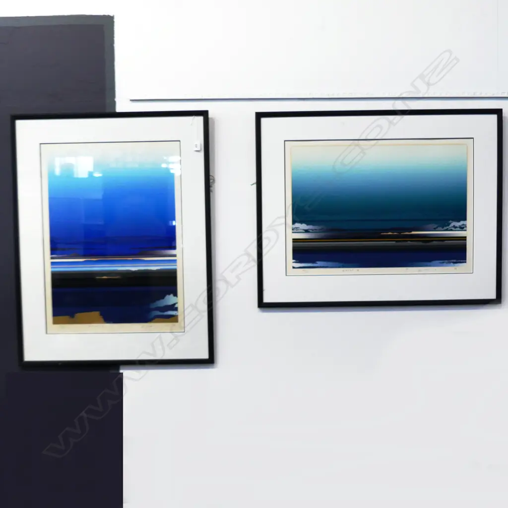 2 TETSURO SAWADA SCREEN PRINTS; GLACIER II 123/150 660x480mm & GLACIER III 65/100 NO GLASS Image 1++