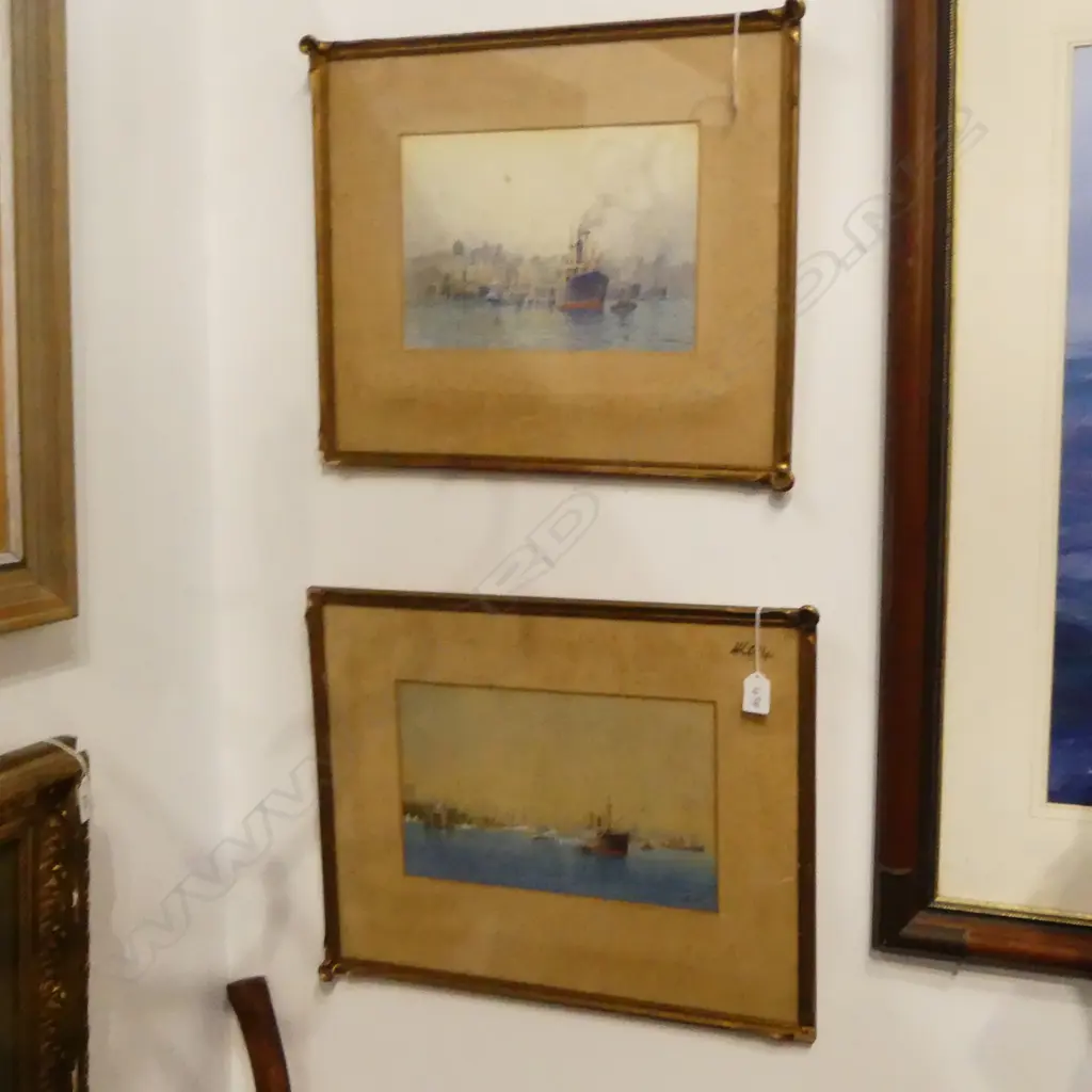 2 VINTAGE W/Cs, HARBOUR SCENES, 200 x 320mm Image 1++