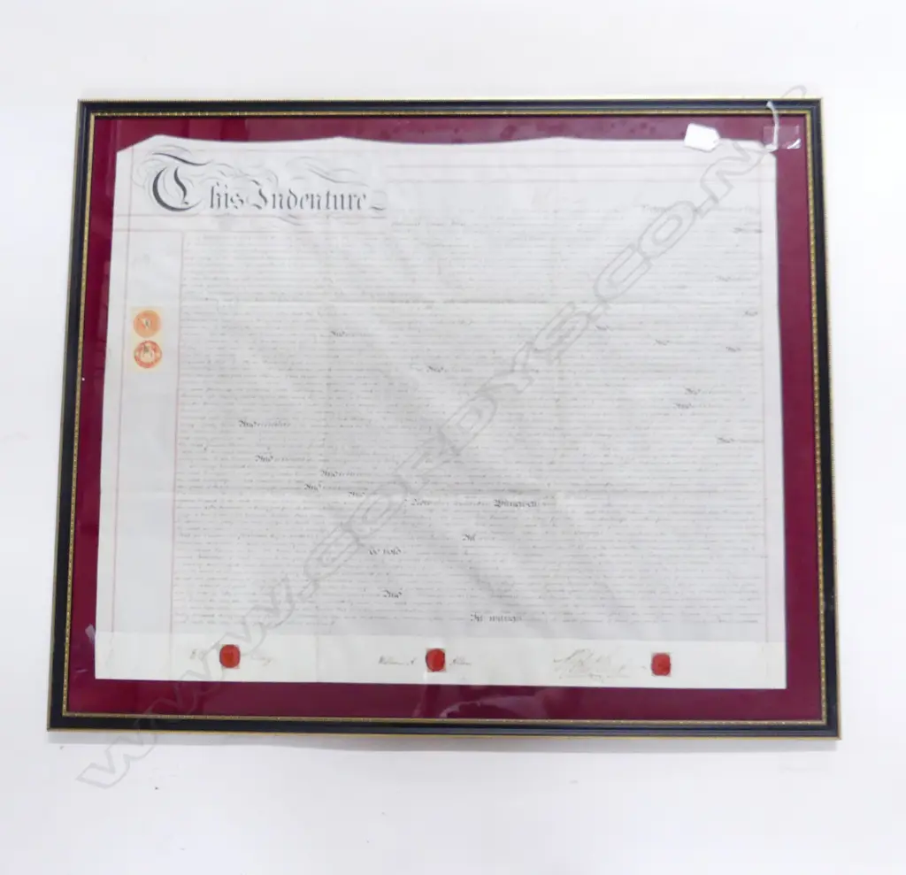 LG FRAMED INDENTURE, 1894 650x790mm Image 1++