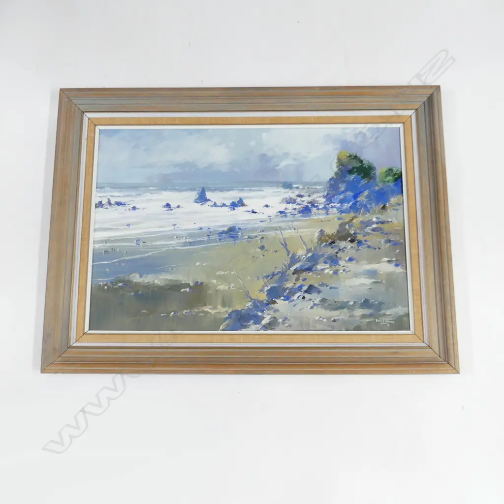 PETER WALLERS COASTAL OIL PAINTING 440 x 670 mm Image 1++