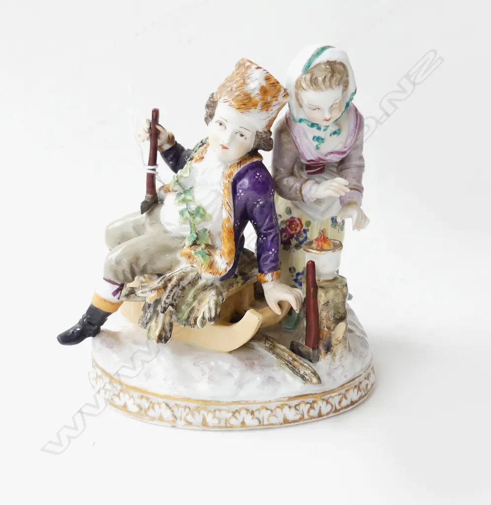 ANTIQUE DRESEN FIGURE GROUP 'THE FOREST CHILDREN' H.145mm Image 1++