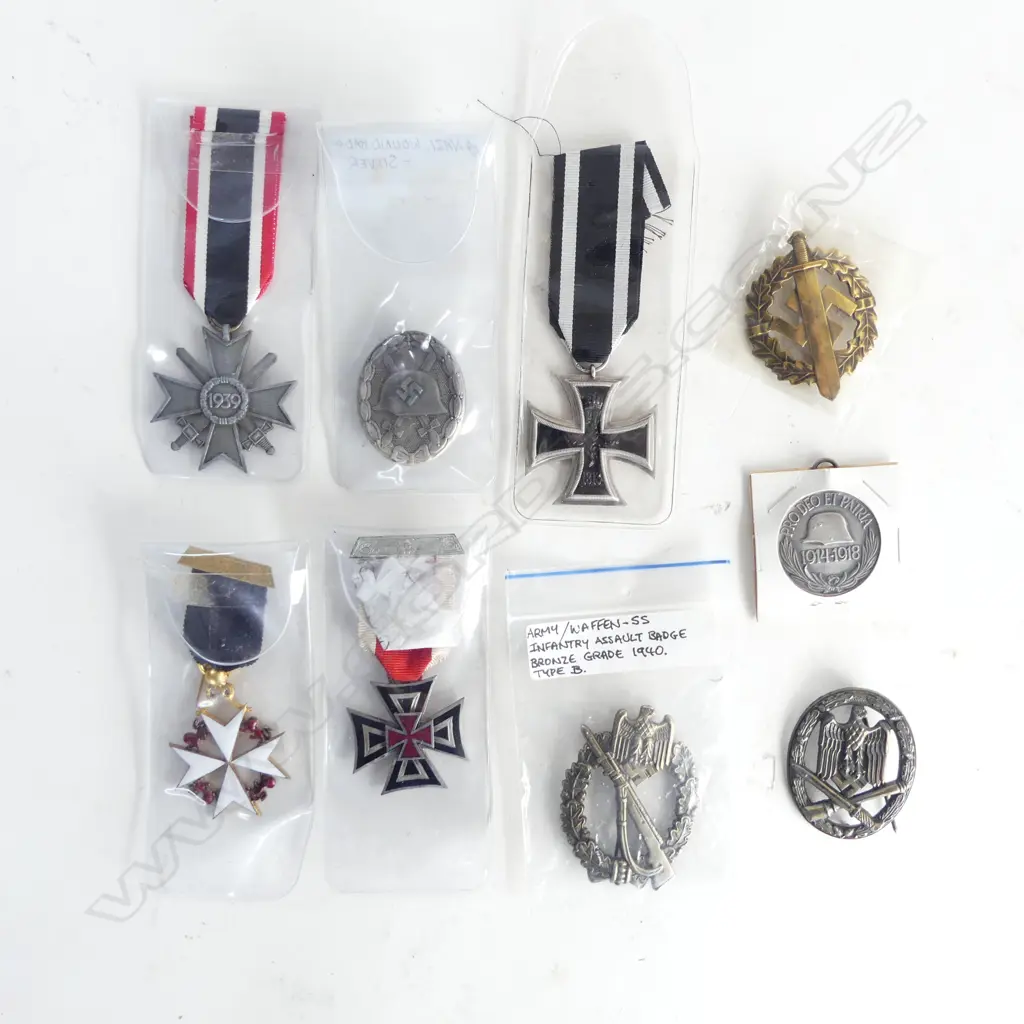 COLLECTION OF 8 GERMAN MEDALS & BADGES Image 1++