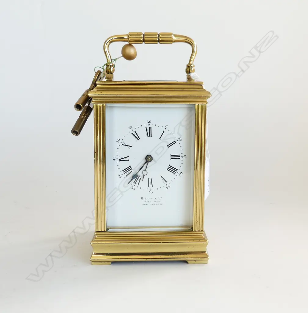 CARRIAGE CLOCK, HISLOP & Co. H.185mm, RUNNING Image 1++