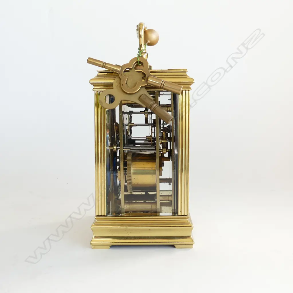 CARRIAGE CLOCK, HISLOP & Co. H.185mm, RUNNING Image 1++