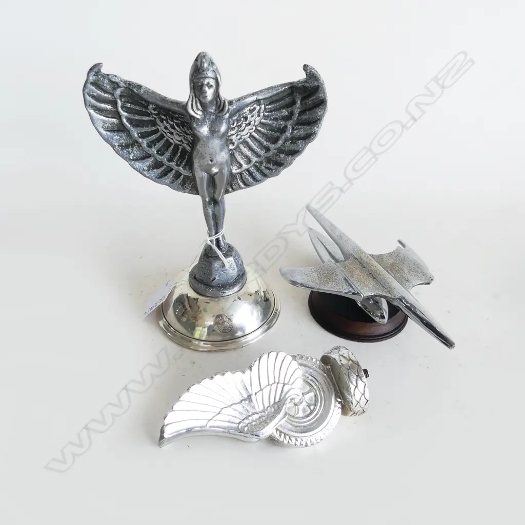 3 VINTAGE CAR HOOD ORNAMENTS H.200mm Image 1++