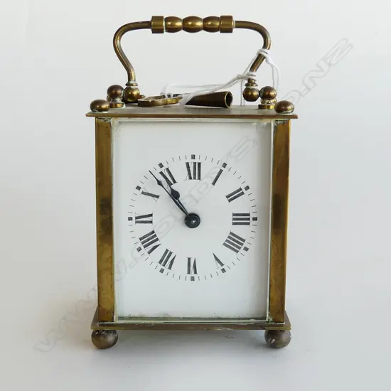 FRENCH CARRIAGE CLOCK w. KEY, H.85mm