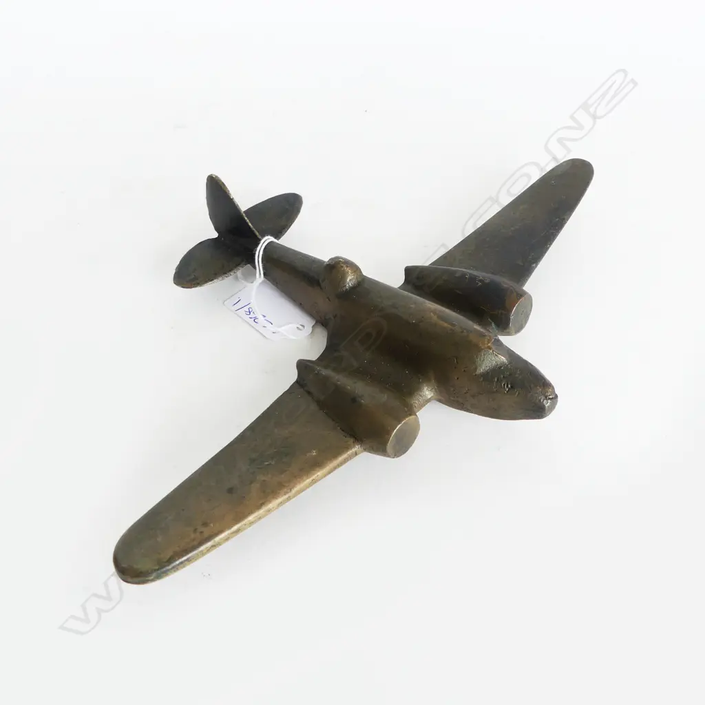 VINTAGE BRONZE FIGHTER PLANE W.240mm  Image 1++