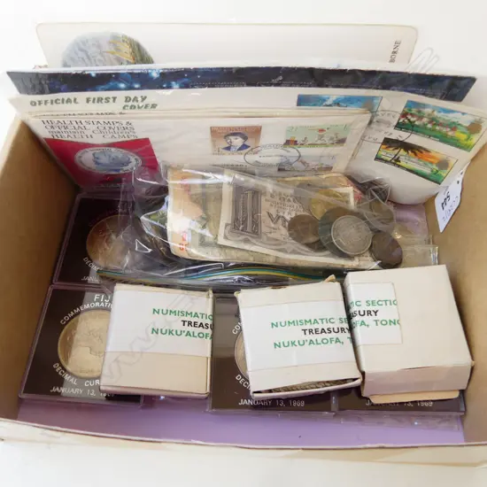 SMALL COIN COLLECTION  FIRST DAY STAMP COVERS ETC