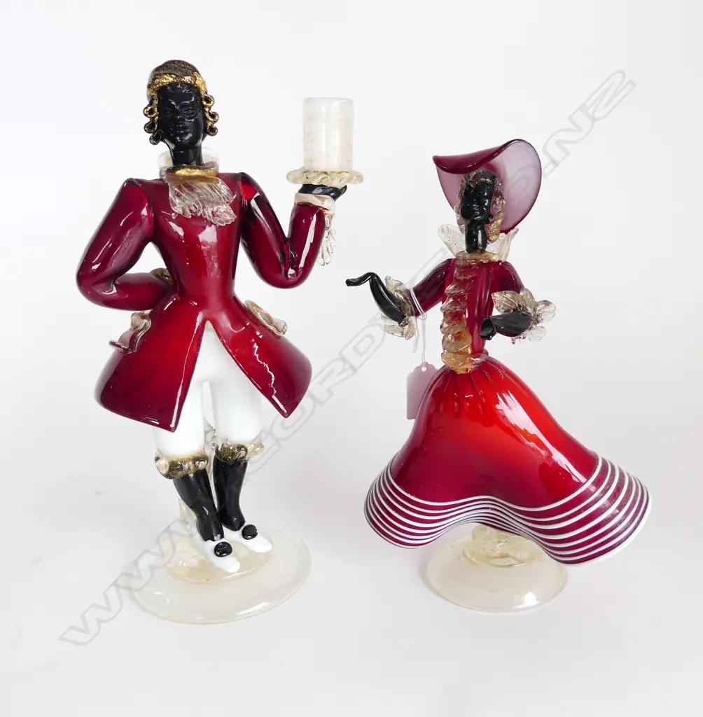2 MURANO GLASS FIGURES H.310mm Image 1++