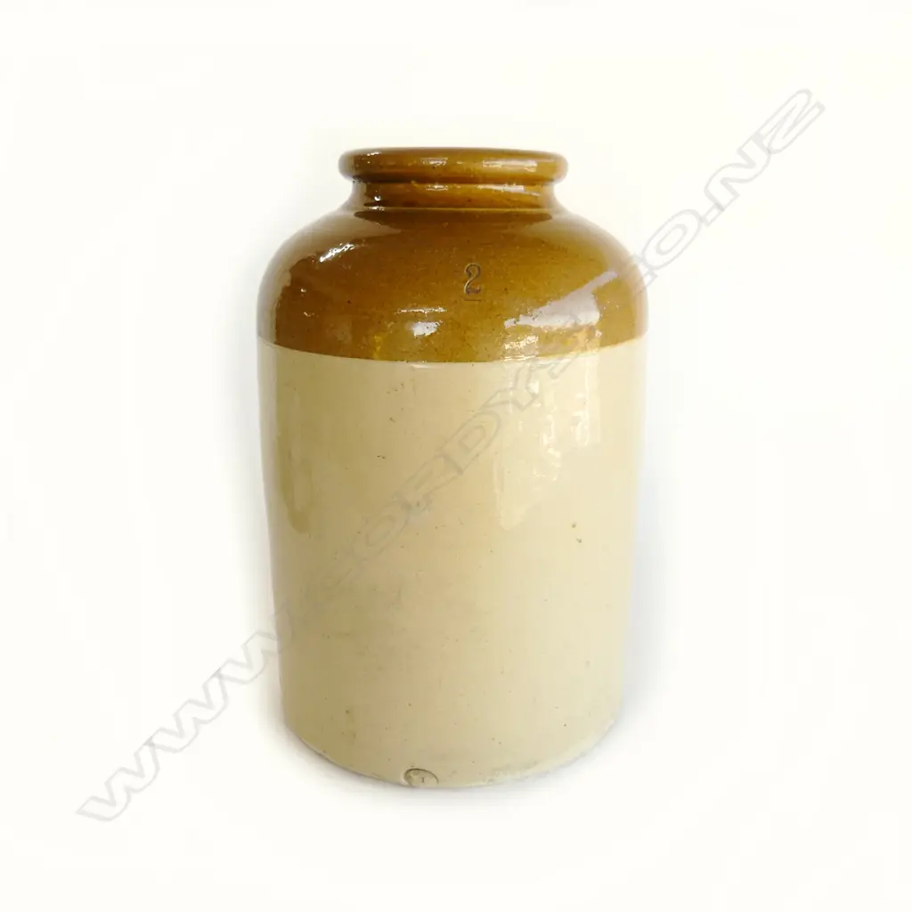 LG STONEWARE CROCK; STAMPED '2' H.350mm Image 1++