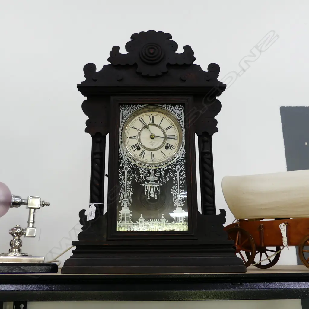 ANSONIA GINGERBREAD MANTLE CLOCK H.600mm Image 1++